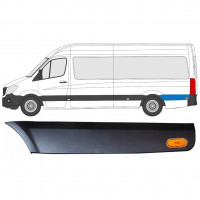 Moulure latérale de l'aile arrière derrière la roue avec lampe pour Mercedes Sprinter 2006- / LWB / Gauche / Ensemble 9059