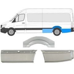 Panneau de réparation arc d'aile arrière pour Mercedes Sprinter 2006-2018 / Gauche / Ensemble 8718