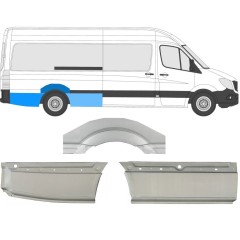Panneau de réparation arc d'aile arrière pour Mercedes Sprinter 2006-2018 / Droite / Ensemble 8717