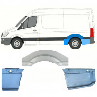 Panneau de réparation arc d'aile arrière pour Mercedes Sprinter 2006- / MWB / Gauche / Ensemble 8716