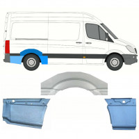 Panneau de réparation arc d'aile arrière pour Mercedes Sprinter 2006- / MWB / Droite / Ensemble 8715