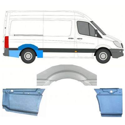 MERCEDES SPRINTER 2006- EMPATTEMENT MOYEN PANNEAU DE RÉPARATION DE L\'AILE ARRIÈRE / SET / DROIT