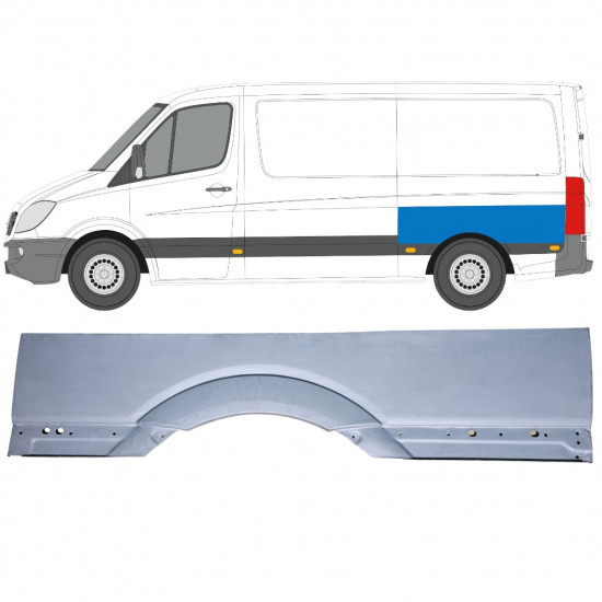Panneau de réparation arc d'aile arrière pour Mercedes Sprinter 2006-2018 / Gauche 12973