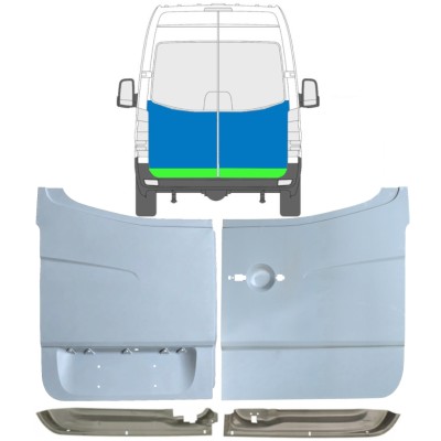Panneau de réparation de porte arrière pour Mercedes Sprinter 2006-2018 / Ensemble 10517