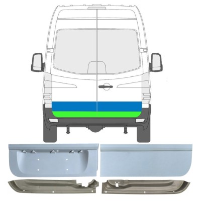 Panneau de réparation de porte arrière pour Mercedes Sprinter 2006-2018 / Gauche+Droit / Ensemble 17174