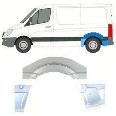 Panneau de réparation arc d'aile arrière pour Mercedes Sprinter 2006-2018 / Gauche / Ensemble 11313