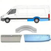 Panneau de réparation arc d'aile arrière pour Mercedes Sprinter 2006- / XLWB / Gauche / Ensemble 8720