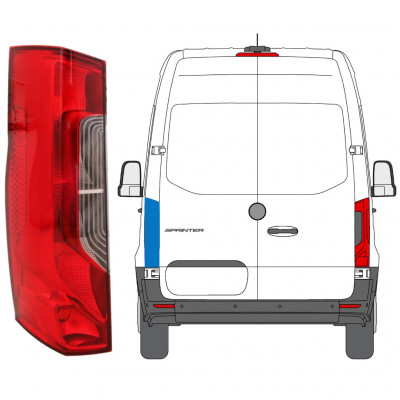 Feu arrière pour Mercedes Sprinter 2018- / Gauche 12924