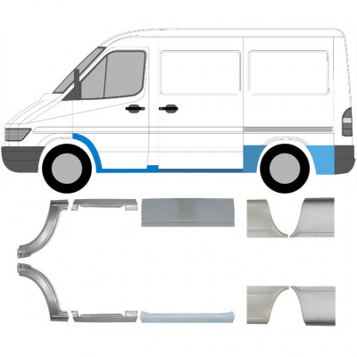 Ensemble de panneaux de réparation pour Mercedes Sprinter 1995-2006 / SWB / Gauche+Droit /  6748