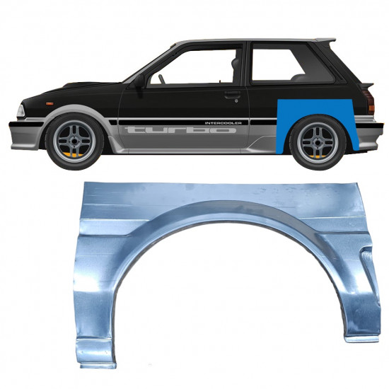 Panneau de réparation arc d'aile arrière pour Toyota Starlet 1984-1989 / Gauche 8152