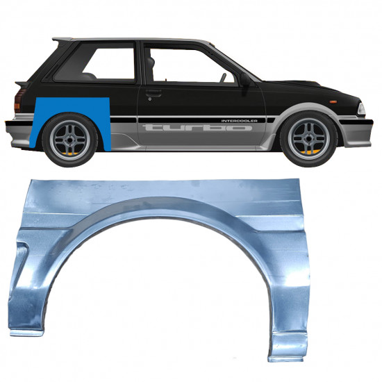 Panneau de réparation arc d'aile arrière pour Toyota Starlet 1984-1989 / Droite 8151