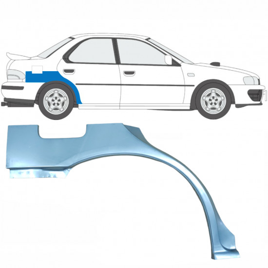 Panneau de réparation arc d'aile arrière pour Subaru Impreza 1992-2000 / Droite 5940