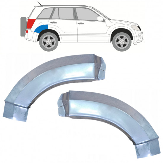 Panneau de réparation arc d'aile arrière pour Suzuki Grand Vitara 2005-2012 / Gauche+Droit / Ensemble 9888