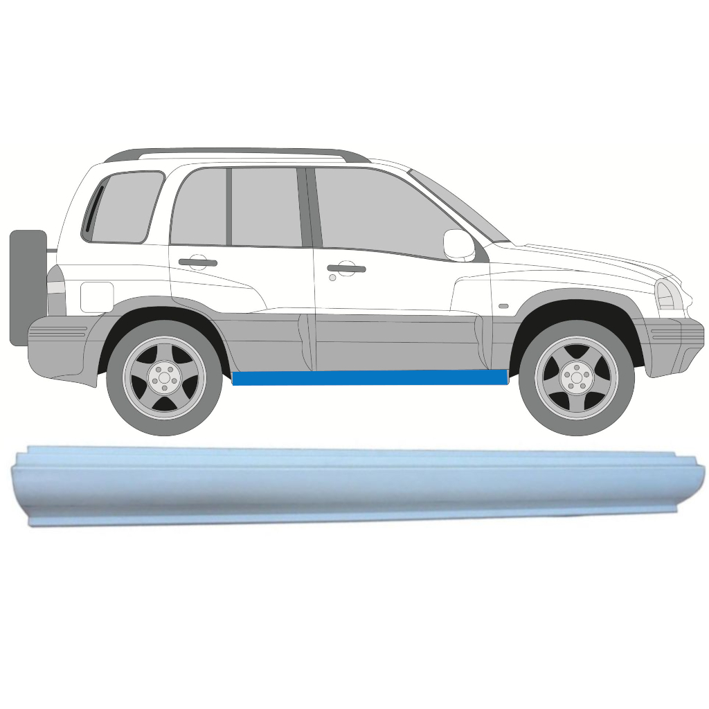 Réparation Bas De Caisse Pour Suzuki Grand Vitara 1997-2005 / Gauche = Droite (Symétrique) 9062