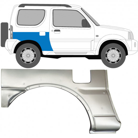 Panneau de réparation arc d'aile arrière pour Suzuki Jimny 1998-2018 / Droite 7032