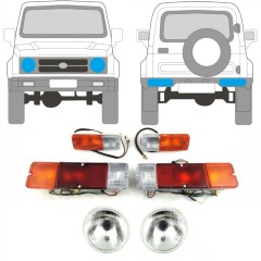 Phare principal + clignotant + lampe pour Suzuki Samurai 1981- / Gauche+Droit / Ensemble 12654