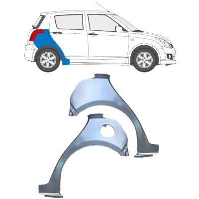 Panneau de réparation arc d'aile arrière pour Suzuki Swift 2005-2010 / Gauche+Droit / Ensemble 16258