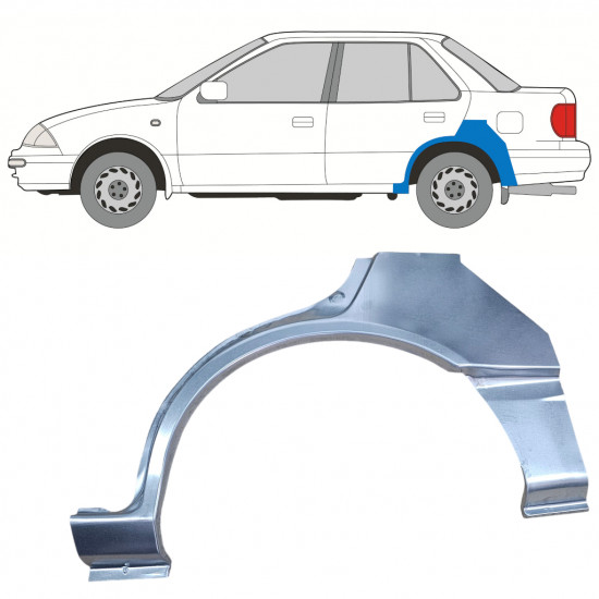 Panneau de réparation arc d'aile arrière pour Suzuki Swift 1988-2004 / Gauche / SEDAN 12768