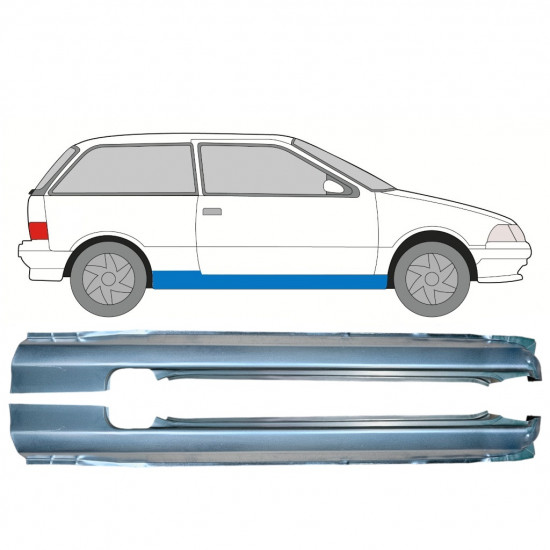 Réparation bas de caisse pour Suzuki Swift 1988-2004 / Gauche+Droit / Ensemble 9846