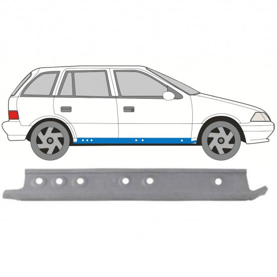 SUZUKI SWIFT 1988-2004 5 PORTE PANNEAU DE RÉPARATION DU SEUIL INTÉRIEUR / DROIT