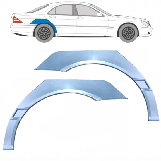 Panneau de réparation arc d'aile arrière pour Mercedes S-class 1998-2005 / Gauche+Droit / Ensemble 9221