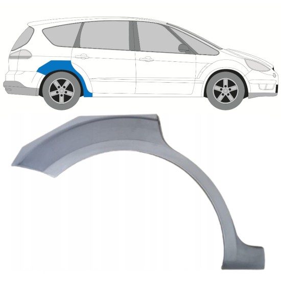 Panneau de réparation arc d'aile arrière pour Ford S-MAX 2006-2015 / Droite 15172