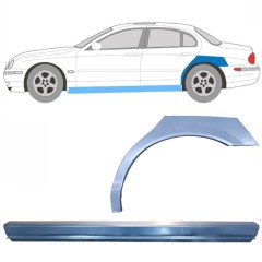 Réparation bas de caisse + passage de roue arrière pour Jaguar S-Type CCX 1999-2007 / Gauche / Ensemble 12624
