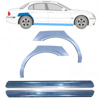 Réparation bas de caisse + passage de roue arrière pour Jaguar S-Type 1999-2007 / Ensemble 12625