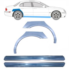 Réparation bas de caisse + passage de roue arrière pour Jaguar S-Type CCX 1999-2007 / Ensemble 12625
