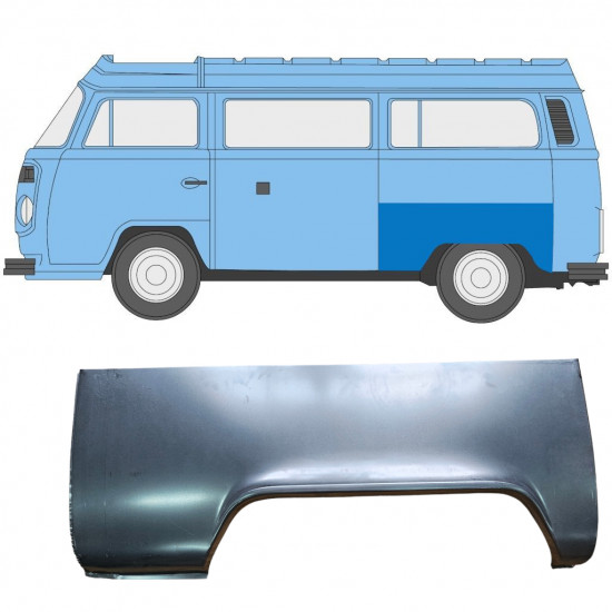 Panneau de réparation arc d'aile arrière pour VW Transporter T2 1967-1979 / Gauche 7135