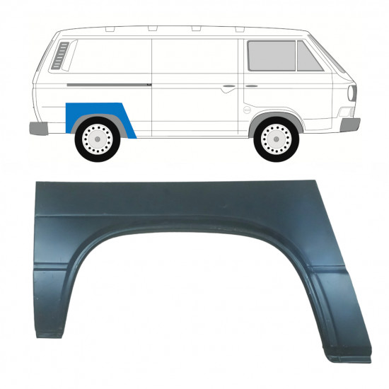 Panneau de réparation arc d'aile arrière pour VW Transporter T3 1979-1992 / Droite 8166