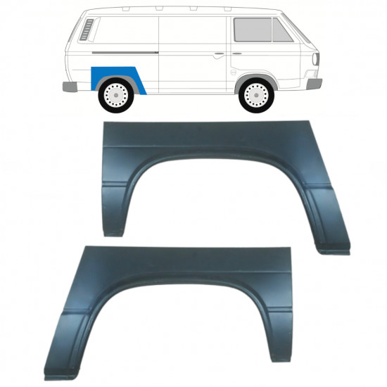 Panneau de réparation arc d'aile arrière pour VW Transporter T3 1979-1992 / Gauche+Droit / Ensemble 9779