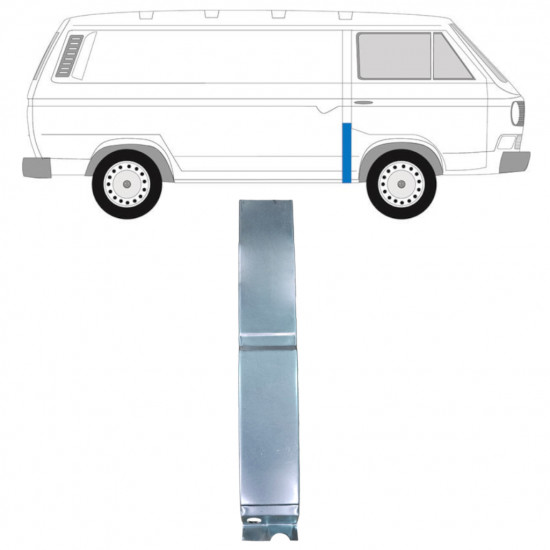 Panneau de réparation du montant pour VW Transporter T3 1979-1992 / Droite 11625