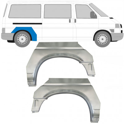 Panneau de réparation arc d'aile arrière pour VW Transporter T4 1990-2003 / LWB / Gauche+Droit / Ensemble 9445