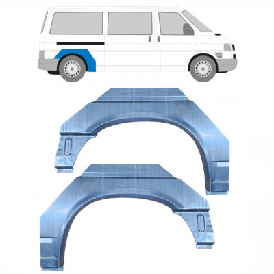 Panneau de réparation arc d'aile arrière pour VW Transporter T4 1990-2003 / LWB / Gauche+Droit / Ensemble 9445