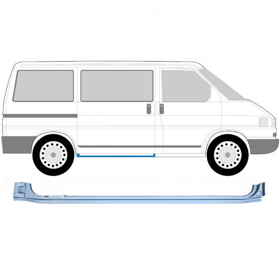 VW T4 1990-2003 PORTE COULISSANTE SEUIL PAS DE PORTE / DROIT