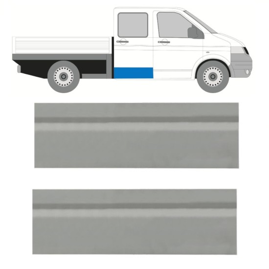 Panneau de réparation porte arrière extérieur pour Volkswagen Transporter T5 2003-2015 / Gauche = Droite (symétrique) / Ensemble 10265