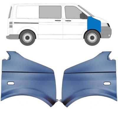 Aile avant pour Volkswagen Transporter T5 2003-2015 / Gauche+Droit / Ensemble 10535