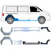 Réparation bas de caisse + passage de roue arrière pour Volkswagen Transporter T5 2003- / LWB / Ensemble 11536