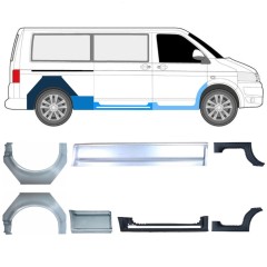 Réparation bas de caisse + passage de roue arrière pour Volkswagen Transporter T5 2003-2015 / Ensemble 11536