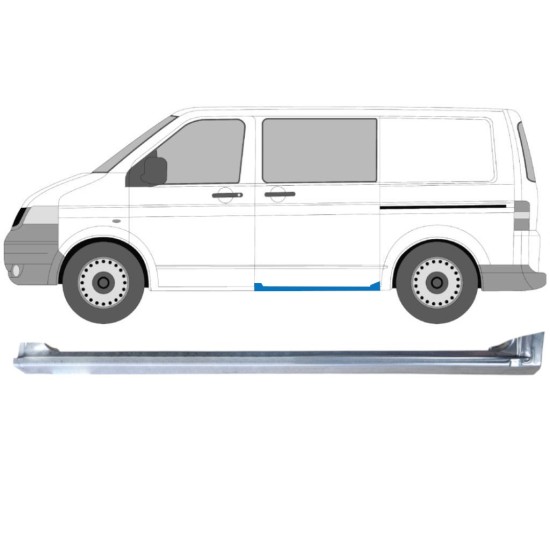 Panneau de réparation du seuil de porte latérale pour Volkswagen Transporter T5 2003-2015 / Gauche 16976