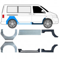 Réparation bas de caisse + passage de roue arrière pour Volkswagen Transporter T5 2003- / SWB / Ensemble 11534