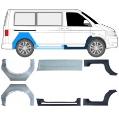 Réparation bas de caisse + passage de roue arrière pour Volkswagen Transporter T5 2003-2015 / Ensemble 11534