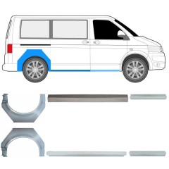 Réparation bas de caisse + passage de roue arrière pour Volkswagen Transporter T5 2003-2015 / Ensemble 11535