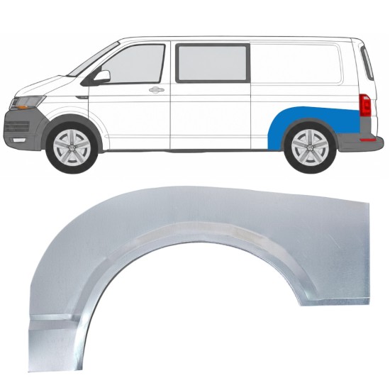 Panneau de réparation arc d'aile arrière pour Volkswagen Transporter T6 2015-2024 / Gauche 17144