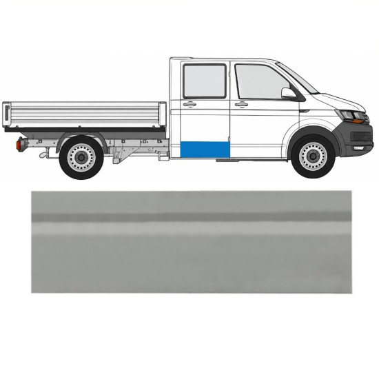 Panneau de réparation porte arrière extérieur pour Volkswagen Transporter T6 2015-2024 / Gauche = Droite (symétrique) 17125