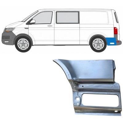 Panneau de réparation arc d'aile arrière, partie inférieure derrière la roue pour Volkswagen Transporter T6 2015-2024 / Gauche 17201
