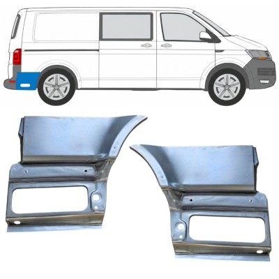 Panneau de réparation arc d'aile arrière, partie inférieure derrière la roue pour Volkswagen Transporter T6 2015-2024 / Gauche+Droit 17202
