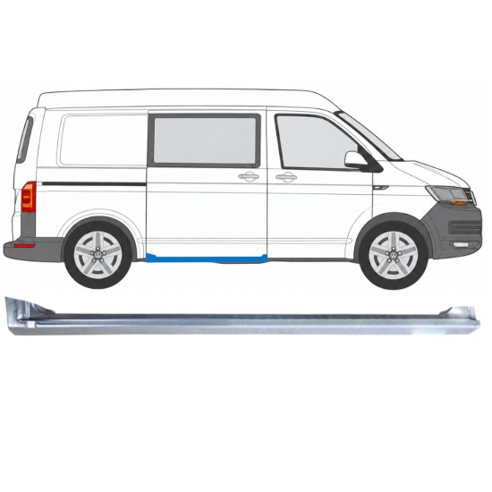 Panneau de réparation du seuil de porte latérale pour Volkswagen Transporter T6 2015-2024 / Droite 17179
