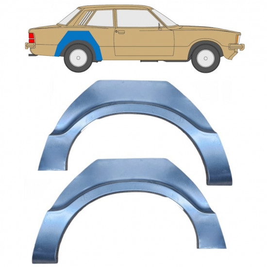 Panneau de réparation arc d'aile arrière pour Ford Taunus 1976-1982 / Gauche+Droit / Ensemble 11060